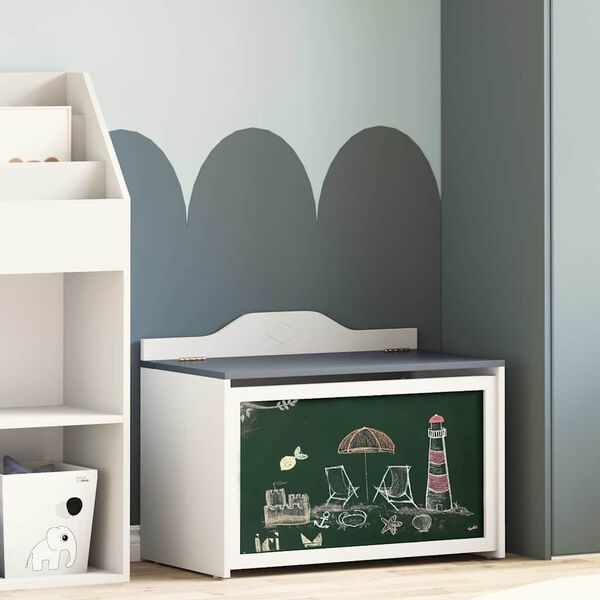 vidaXL Krabice se skladov&aacute;n&iacute;m a tabulkou na předn&iacute; straně ROROS