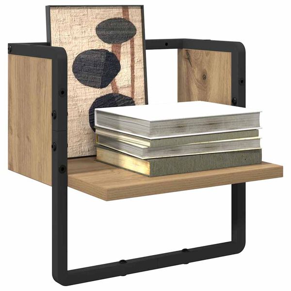 vidaXL N&aacute;stěnn&aacute; polička Uměleck&yacute; dub 30 x 25 x 30 cm kompozitn&iacute; dřevo