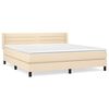 vidaXL Box spring postel s matrac&iacute; kr&eacute;mov&aacute; 160x200 cm textil