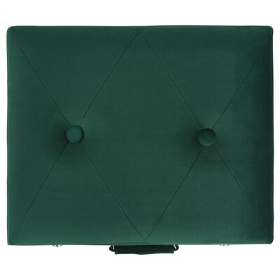 vidaXL Stolička s úložným prostorem 40 cm zelená samet