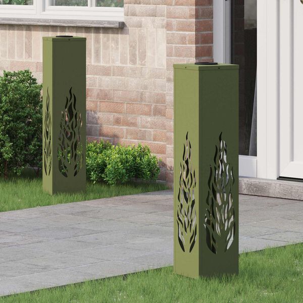 vidaXL Sol&aacute;rn&iacute; LED Cestovn&iacute; Světlo 2 pcs Olivově zelen&aacute;