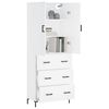 vidaXL Skř&iacute;ň highboard b&iacute;l&aacute; 69,5 x 34 x 180 cm kompozitn&iacute; dřevo