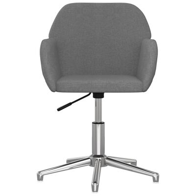 vidaXL Otočná kancelářská židle světle šedá textil
