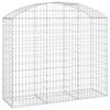 vidaXL Klenut&yacute; gabionov&yacute; ko&scaron; 150 x 50 x 120/140 cm pozinkovan&eacute; železo