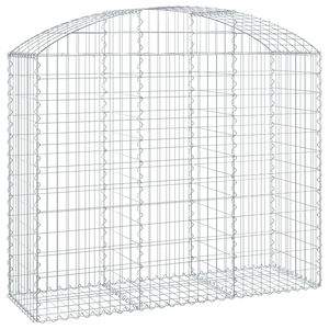 vidaXL Klenut&yacute; gabionov&yacute; ko&scaron; 150 x 50 x 120/140 cm pozinkovan&eacute; železo