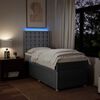 vidaXL Box spring postel s matrací světle šedý 100 x 200 cm textil