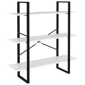 vidaXL Knihovna b&iacute;l&aacute; 100 x 30 x 105 cm kompozitn&iacute; dřevo