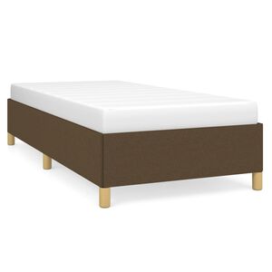 vidaXL R&aacute;m postele bez matrace tmavě hněd&aacute; 90 x 190 cm textil