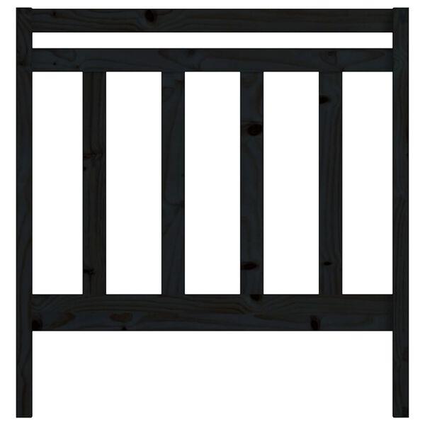 vidaXL Čelo postele černé 96 x 4 x 100 cm masivní borovice