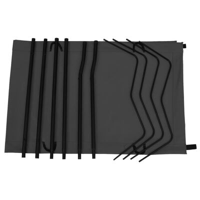 vidaXL Kempingová postel 180 x 60 x 19 cm oxfordská látka ocel černá