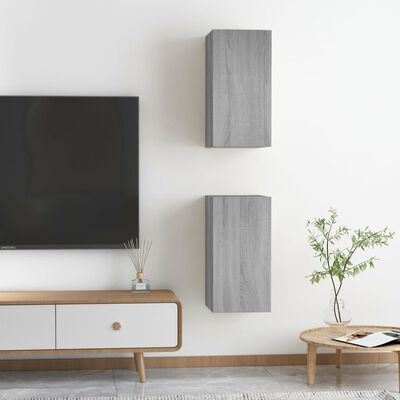 vidaXL TV skříňky 2 ks šedé sonoma 30,5 x 30 x 60 cm kompozitní dřevo