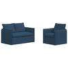 vidaXL Set pohovek 2 ks Modr&aacute; Textil