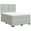 vidaXL Box spring postel s matrac&iacute; světle &scaron;ed&aacute; 160x200 cm samet