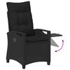 vidaXL Polohovac&iacute; zahradn&iacute; židle Čern&aacute; 56 x 60 x 112 cm