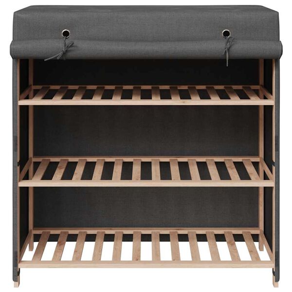 vidaXL Botn&iacute;k s potahem &scaron;ed&yacute; 79 x 40 x 80 cm textil