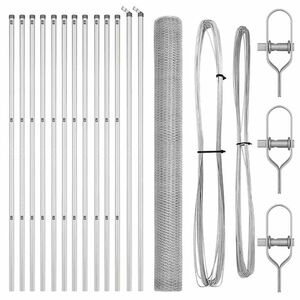 vidaXL Plotov&yacute; sloupek. Stř&iacute;brn&aacute;