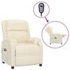 vidaXL Elektrické masážní křeslo krémové umělá kůže