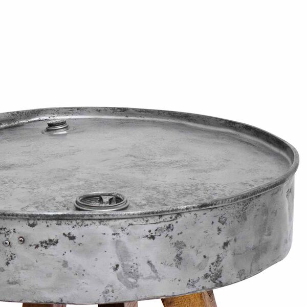 vidaXL Konferenční stolek směs recyklovaného dřeva 60 x 45 cm stříbrný