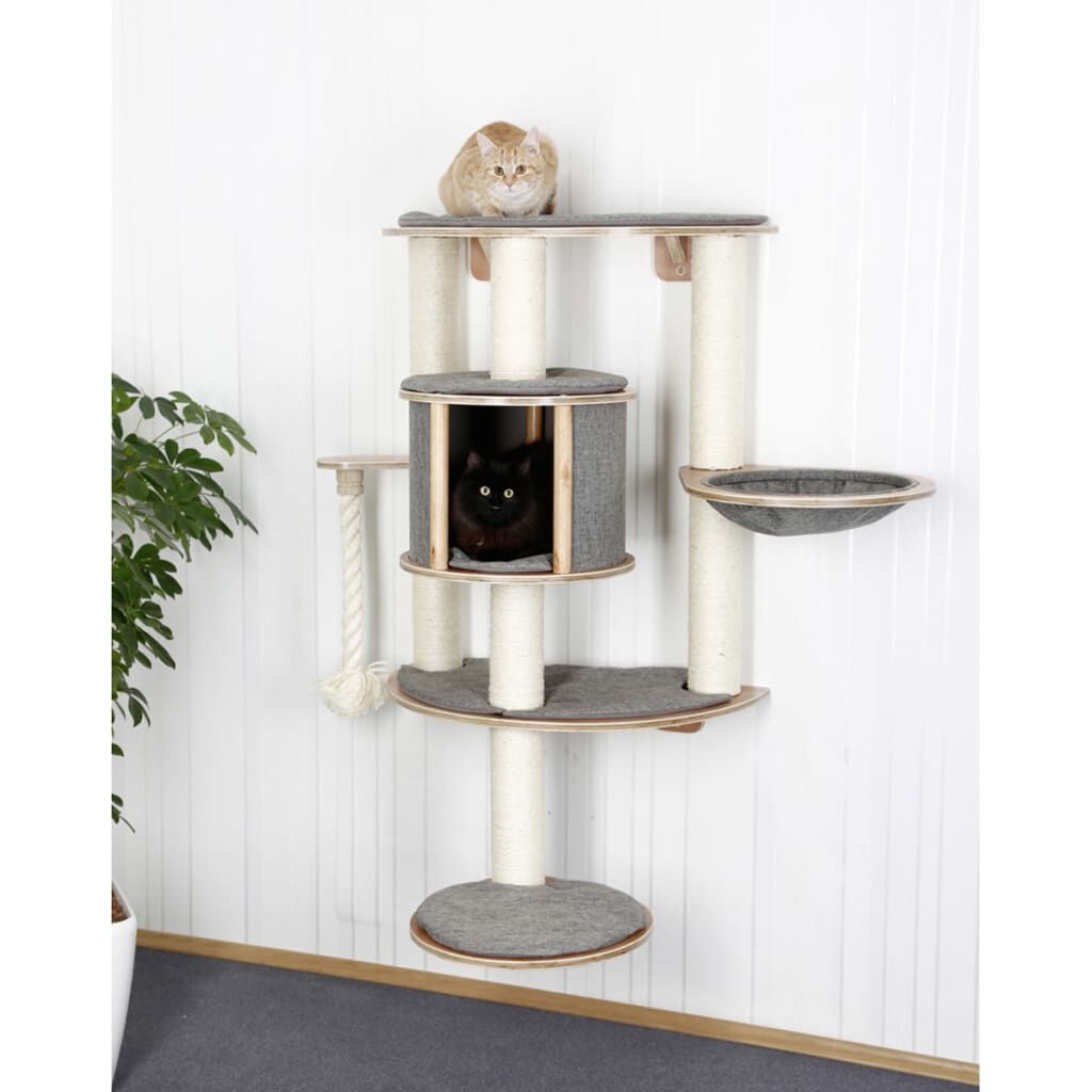 415628 Kerbl Wall Mounted Cat Tree Dolomit Tofana Pro Grey 117 cm 81542