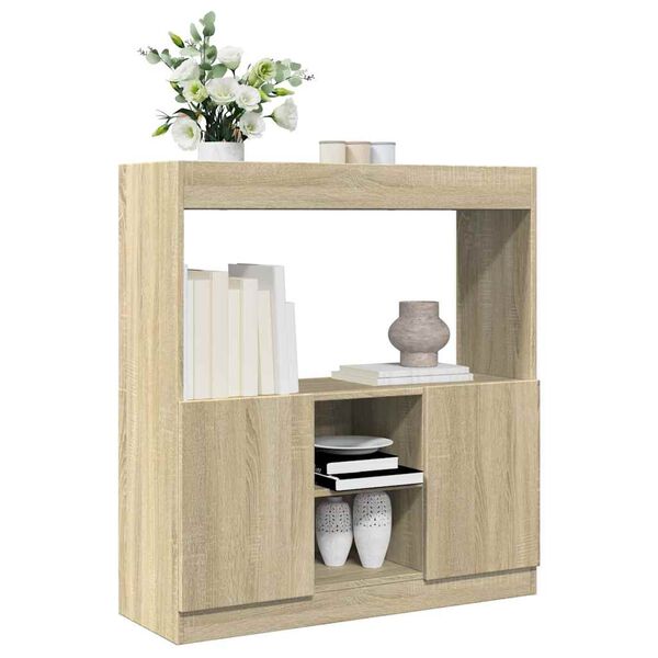 vidaXL Skříň highboard dub sonoma 92 x 33 x 100 cm kompozitní dřevo