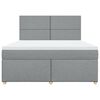 vidaXL Box spring postel s matrac&iacute; světle &scaron;ed&aacute; 180 x 200 cm textil