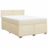 vidaXL Box spring postel s matrac&iacute; kr&eacute;mov&aacute; 160x200 cm textil