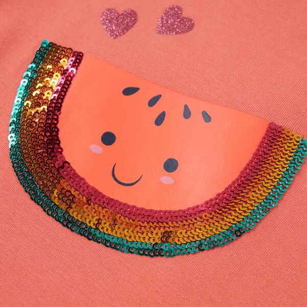 Dětsk&eacute; tričko s vol&aacute;nkov&yacute;mi ruk&aacute;vy kor&aacute;lov&eacute; 140