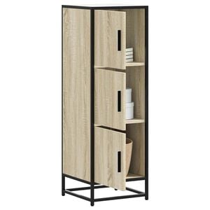 vidaXL Skř&iacute;ň highboard dub sonoma 35,5x35x106,5 cm kompozit a kov
