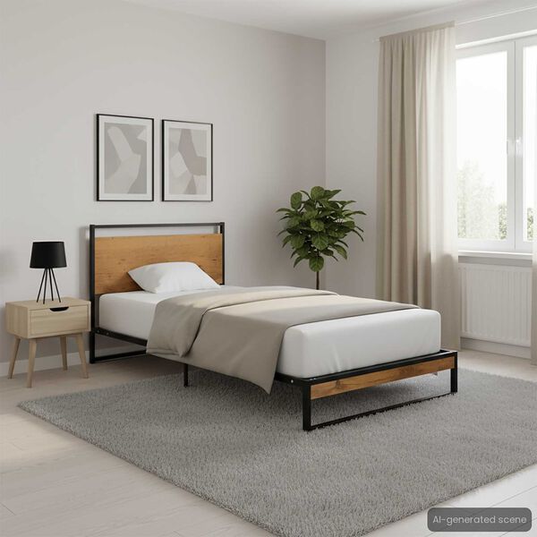 vidaXL Rám postele kov 90 x 200 cm