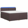 vidaXL Postel boxspring s matrac&iacute; Tmavě hněd&aacute; 180 x 200 cm Textil