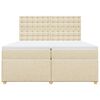 vidaXL Box spring postel s matrac&iacute; kr&eacute;mov&aacute; 200x200 cm textil