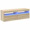 vidaXL TV skř&iacute;ňky s LED osvětlen&iacute;m 2 ks dub sonoma 60 x 35 x 40 cm