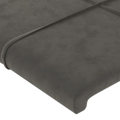 vidaXL Čelo postele typu ušák tmavě šedé 103x23x118/128 cm samet