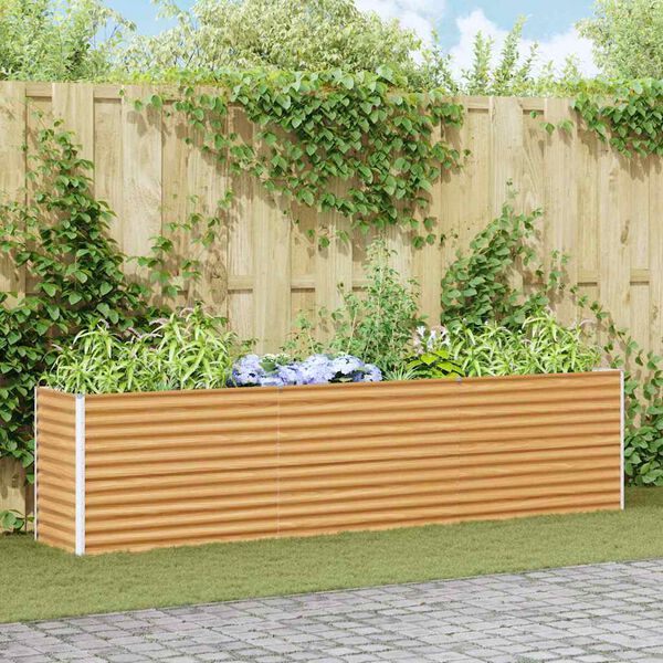 vidaXL Zahradn&iacute; vyv&yacute;&scaron;en&yacute; z&aacute;hon 290 x 50 x 68 cm Pozinkovan&aacute; ocel