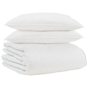 vidaXL Zimn&iacute; přikr&yacute;vka s pol&scaron;t&aacute;řem 3 pcs B&iacute;l&aacute; Peř&iacute;