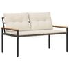 vidaXL Venkovn&iacute; lavice 2 -Seater 116 x 67,5 x 72 cm polyratan