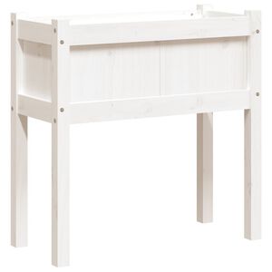 vidaXL Zahradn&iacute; truhl&iacute;k s nohami b&iacute;l&yacute; 70 x 31 x 70 cm masivn&iacute; borovice