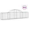 vidaXL Klenut&eacute; gabionov&eacute; ko&scaron;e 11 ks 200x30x40/60 cm pozinkovan&eacute; železo