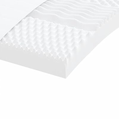 vidaXL Pěnová matrace bílá 90 x 200 cm 7 zón tvrdost 20 ILD