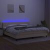 vidaXL Box spring postel s matrac&iacute; a LED kr&eacute;mov&aacute; 200x200 cm textil