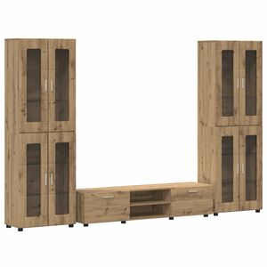 vidaXL Sestava TV skř&iacute;něk FLORIN 3 pcs Artisanov&yacute; dub kompozitn&iacute; dřevo