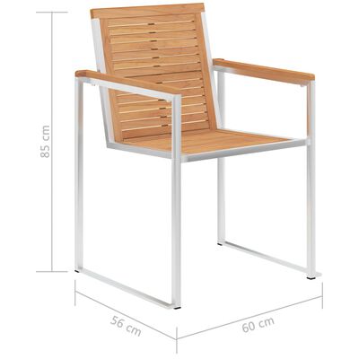 vidaXL Zahradní židle 6 ks s poduškami masivní teakové dřevo