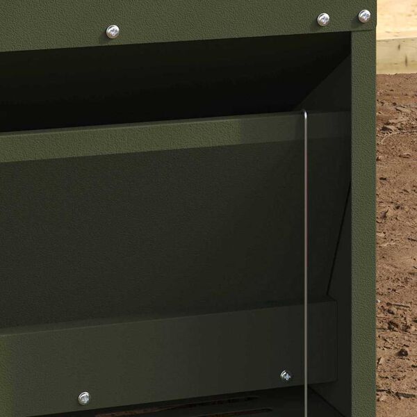 vidaXL Z&aacute;sobn&iacute;k pro slepice s ped&aacute;lem Olivově zelen&aacute; 33 x 42 x 40 cm