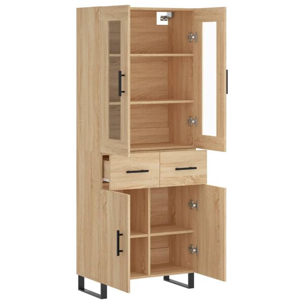 vidaXL Skř&iacute;ň highboard dub sonoma 69,5 x 34 x 180 cm kompozitn&iacute; dřevo