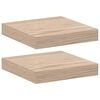 vidaXL Plovouc&iacute; police 2 ks 23 x 23,5 x 4 cm kompozitn&iacute; dřevo