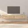vidaXL N&aacute;stěnn&eacute; TV skř&iacute;ňky 3 ks dub sonoma 100 x 34,5 x 40 cm