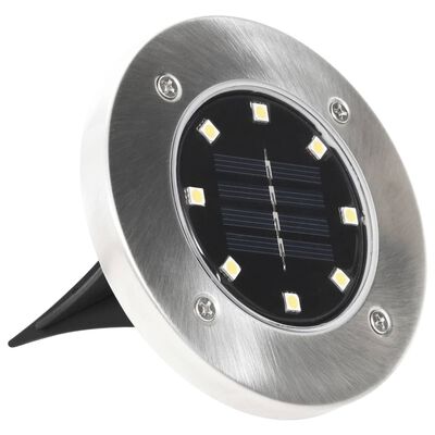 vidaXL Solární světlo k zapíchnutí do země 8 ks LED bílá