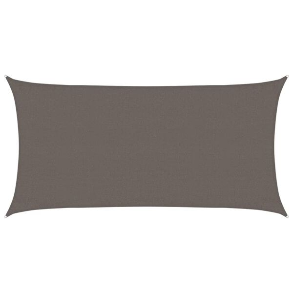 vidaXL Plachta proti slunci 160 g/m² antracitová 3 x 6 m HDPE