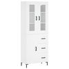vidaXL Skř&iacute;ň highboard b&iacute;l&aacute; 69,5 x 34 x 180 cm kompozitn&iacute; dřevo
