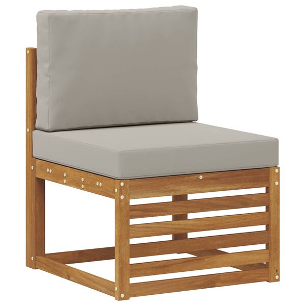 vidaXL Rohov&aacute; sofa sada s pol&scaron;t&aacute;řem 9 pcs Př&iacute;rodn&iacute; a světle &scaron;ed&aacute;